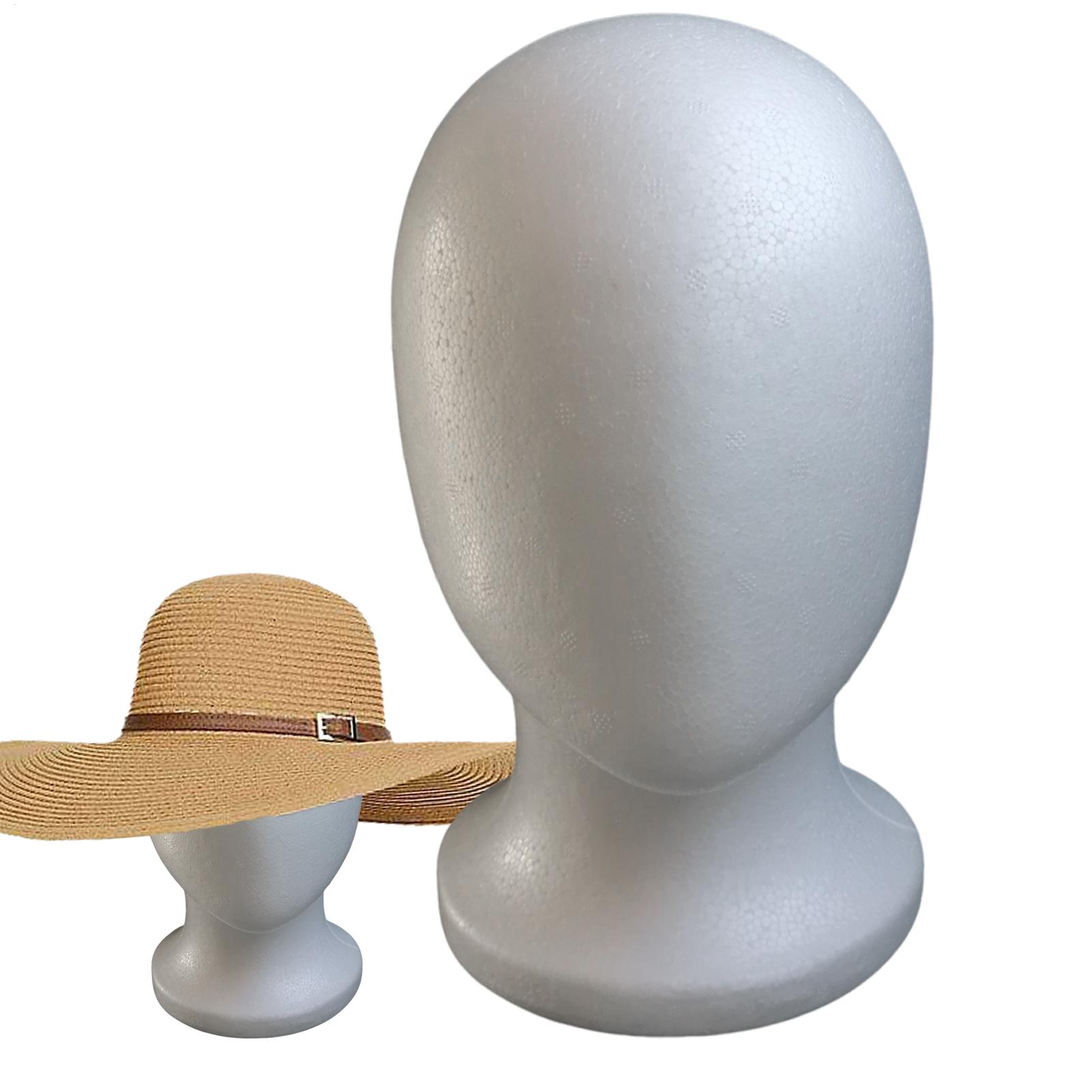 Women Accessories Display - Unisex Styropor-Schaufensterpuppe Kopfmodell Gesichtslos Kosmetik-Displayständer Schaumstoff-Perücken-Haar-Hut-Präsentationsständer