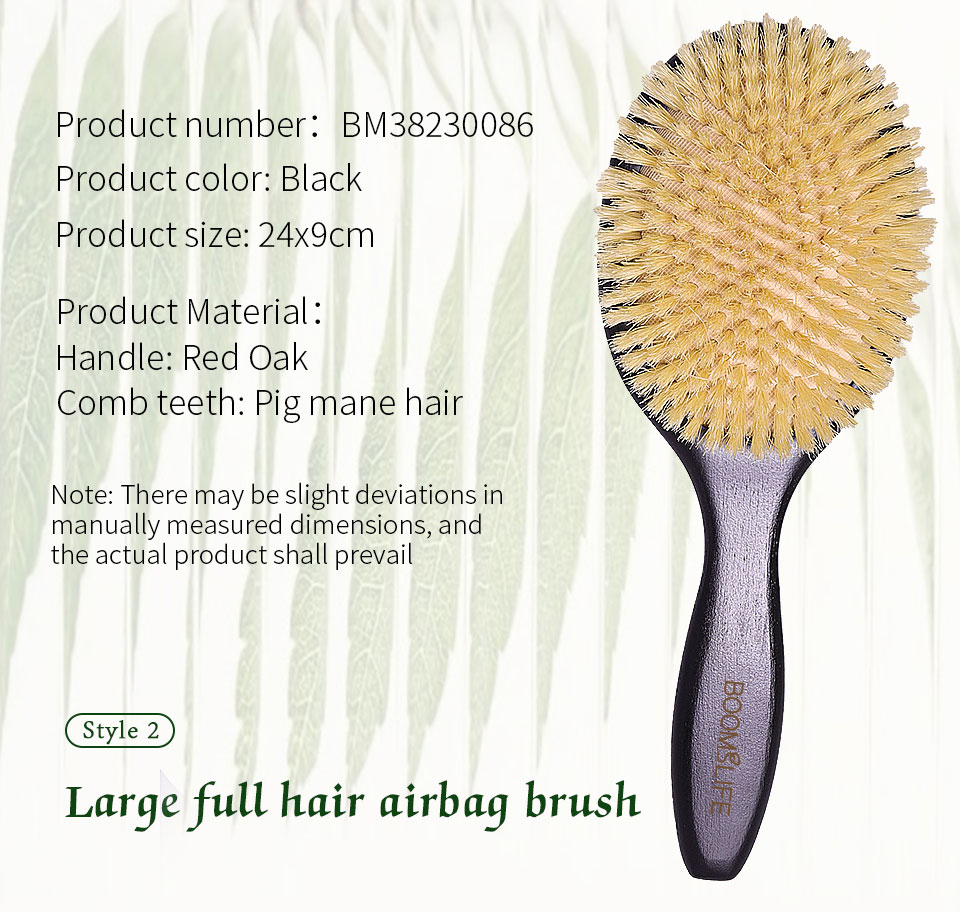 Women Accessories Usa - BOOMSLIFE Maßgefertigte Weiche Wildschweinborsten-Haarbürste für Frauen,