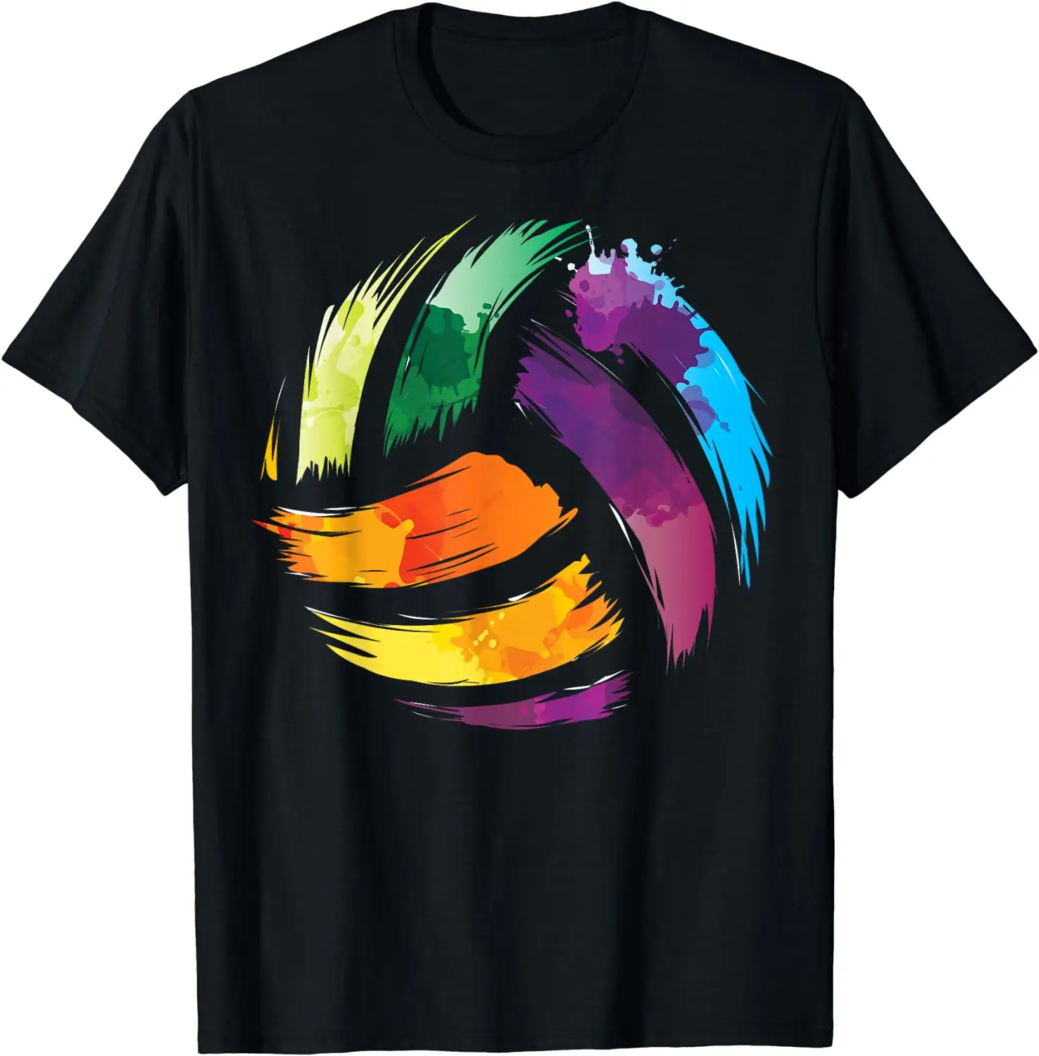 Women'S Volleyball Accessories - Lustiges Geburtstagsgeschenk, bunter Volleyball, niedliches Colorsplash-Ball-T-Shirt