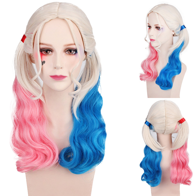 Women'S Harley Quinn Accessories - Halloween-Requisiten Harley Quinn Cosplay Rosa Blaue