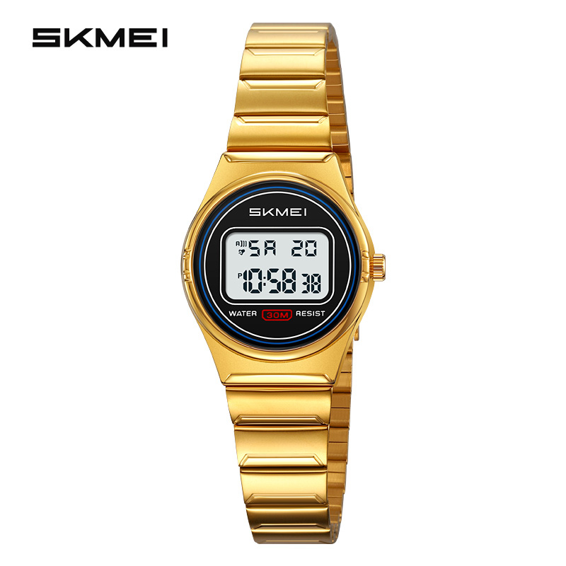 Women Accessories Display - SKMEI 2338-Uhr, kleine digitale Edelstahl-Armbanduhr, Damenmarken,