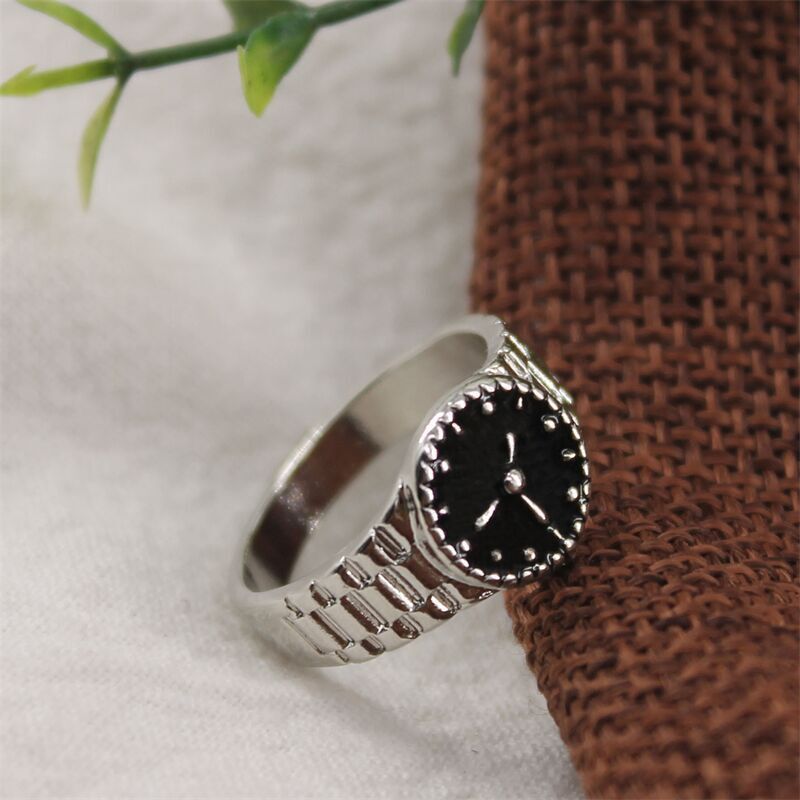 Women'S Accessories To Wear With Watch - Business-Style Emaille-Schwarze Uhrenringe für Damen und