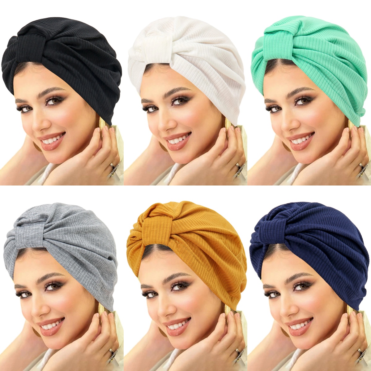 Women Accessories India - Neue Einfarbig Frauen Muslimischen Hijab Caps