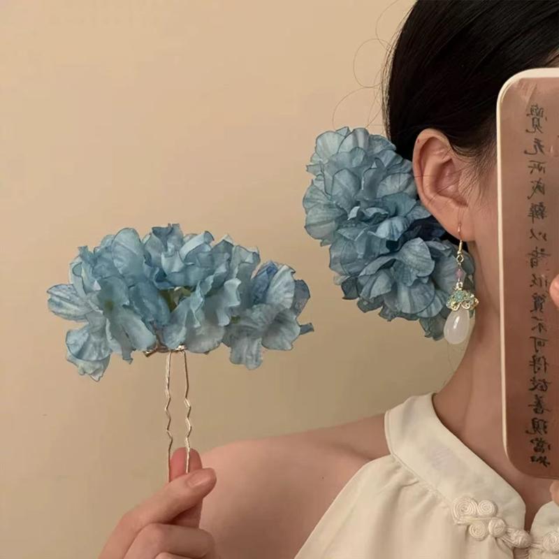 Women Accessories Photos - 1 Stück Ländliche Lila-Gelbe Blumen-Haarnadel für