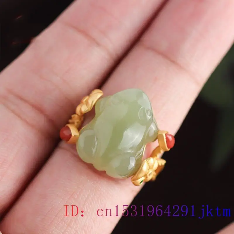 Grüne Jade Frosch Ringe Charms – Women'S Accessories Designer Bewertung und Preis