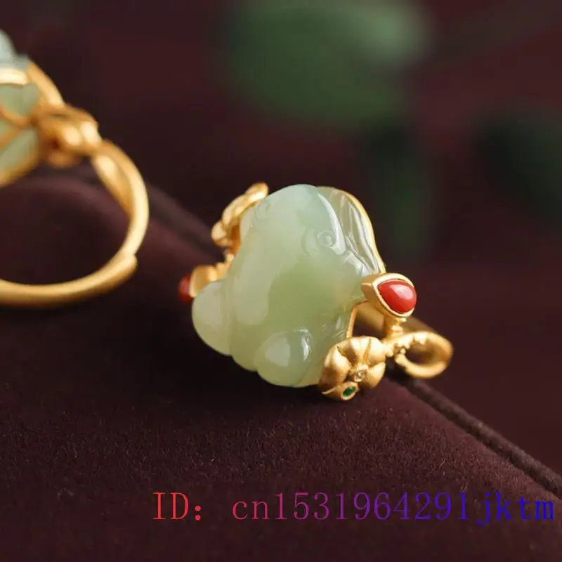 Grüne Jade Frosch Ringe Charms – Women'S Accessories Designer Bewertung und Preis