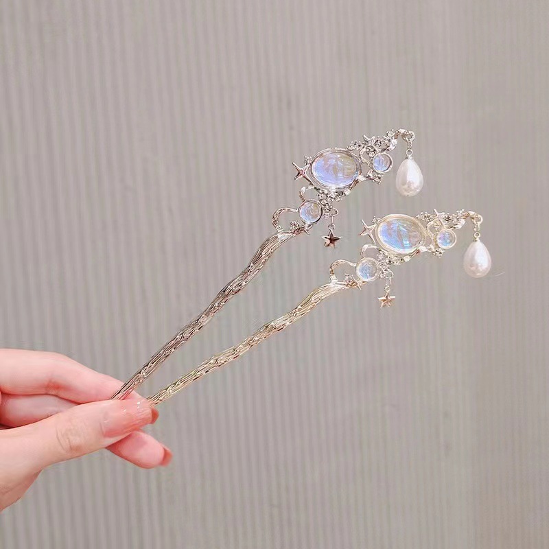 Mondstein-Haarnadel mit Stern- – Pearl Hair Pin Bewertung und Preis