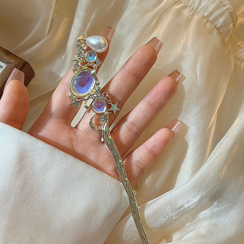 Mondstein-Haarnadel mit Stern- – Pearl Hair Pin Bewertung und Preis
