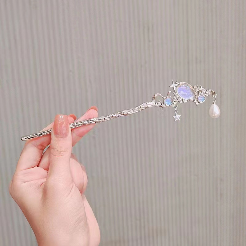 Mondstein-Haarnadel mit Stern- – Pearl Hair Pin Bewertung und Preis