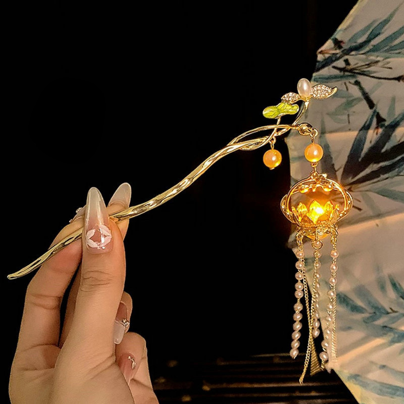 Leuchtende Blumen-Haarnadel, E – Pearl Hair Pin Bewertung und Preis