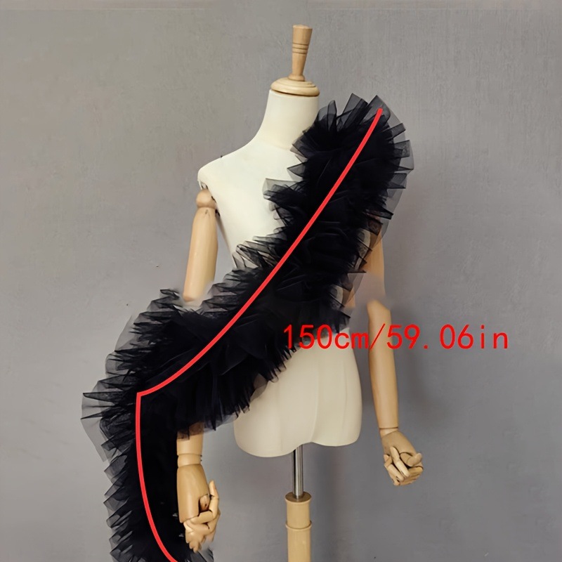 Schwarzer, flauschiger Gazesch – Women Accessories Photos Bewertung und Preis