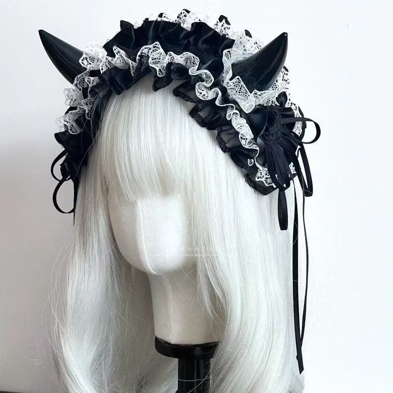 Japanisches Gothic-Spitzen-Haa – Women Accessories Photos Bewertung und Preis