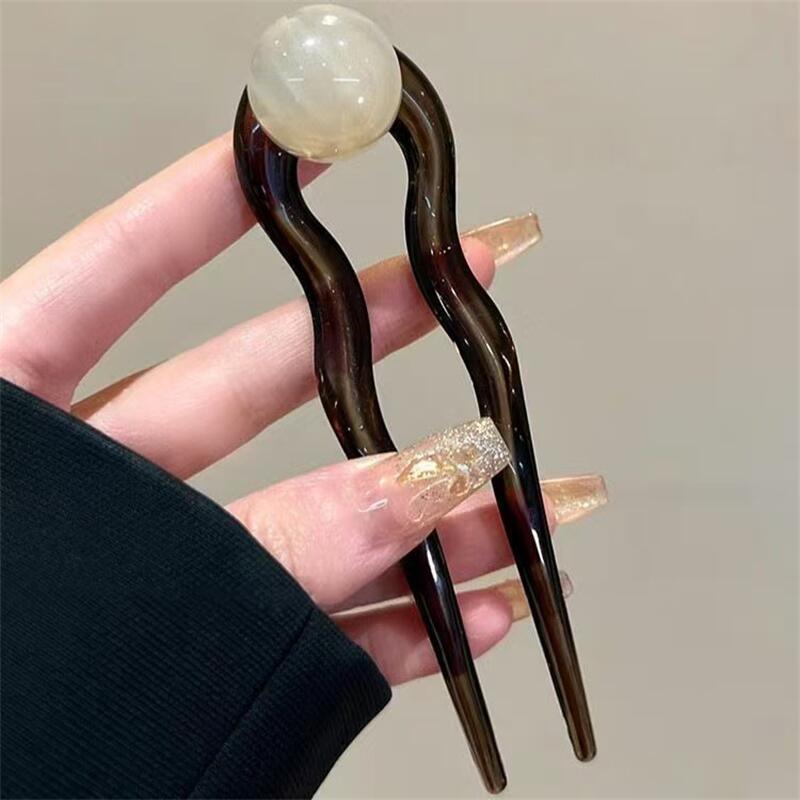 Modische Farbige Perlen U-förm – Pearl Hair Pin Bewertung und Preis