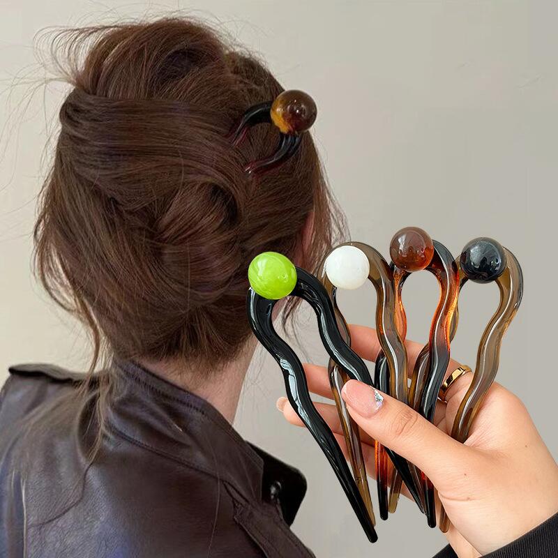 Modische Farbige Perlen U-förm – Pearl Hair Pin Bewertung und Preis