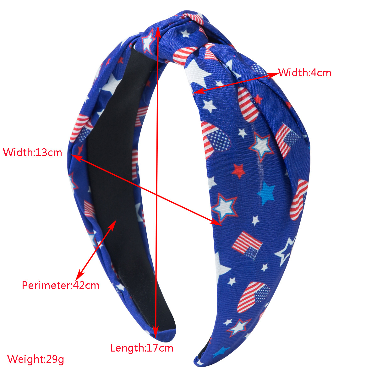 Patriotisches Stern-Herz-Knote – Women Accessories Usa Bewertung und Preis