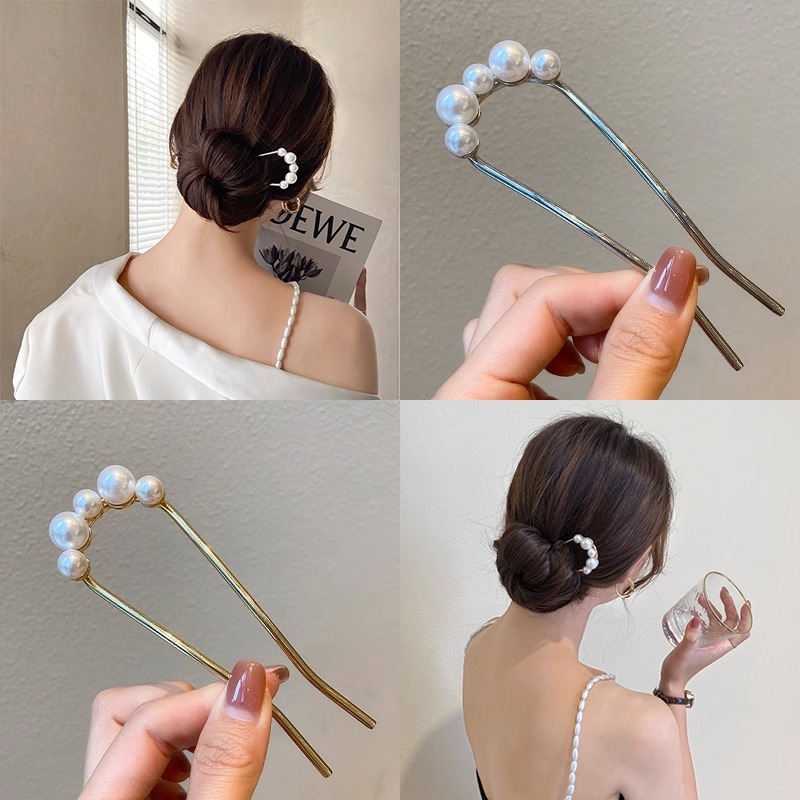 Neue Metall-Vintage U-Form Haa – Pearl Hair Pin Bewertung und Preis