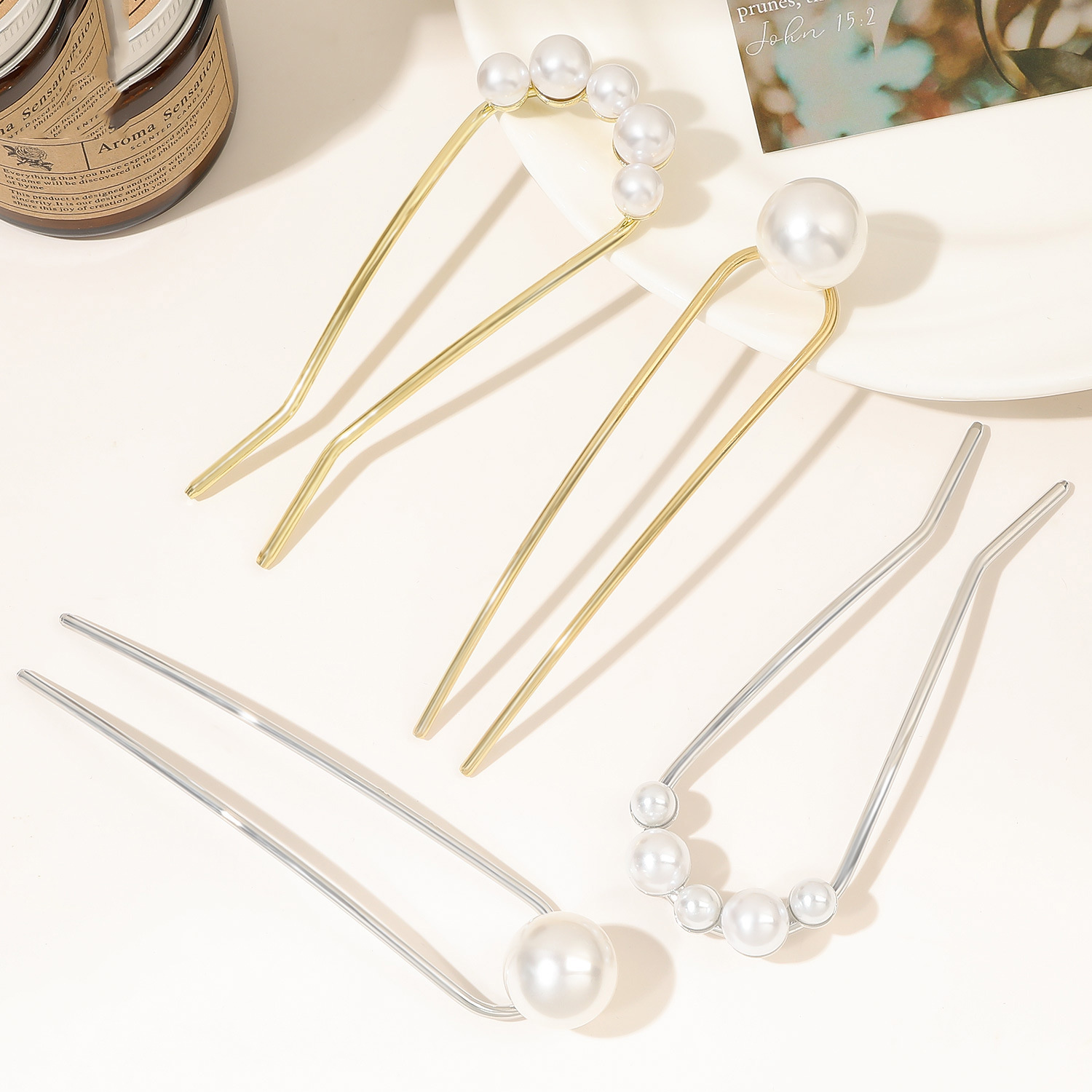 Neue Metall-Vintage U-Form Haa – Pearl Hair Pin Bewertung und Preis
