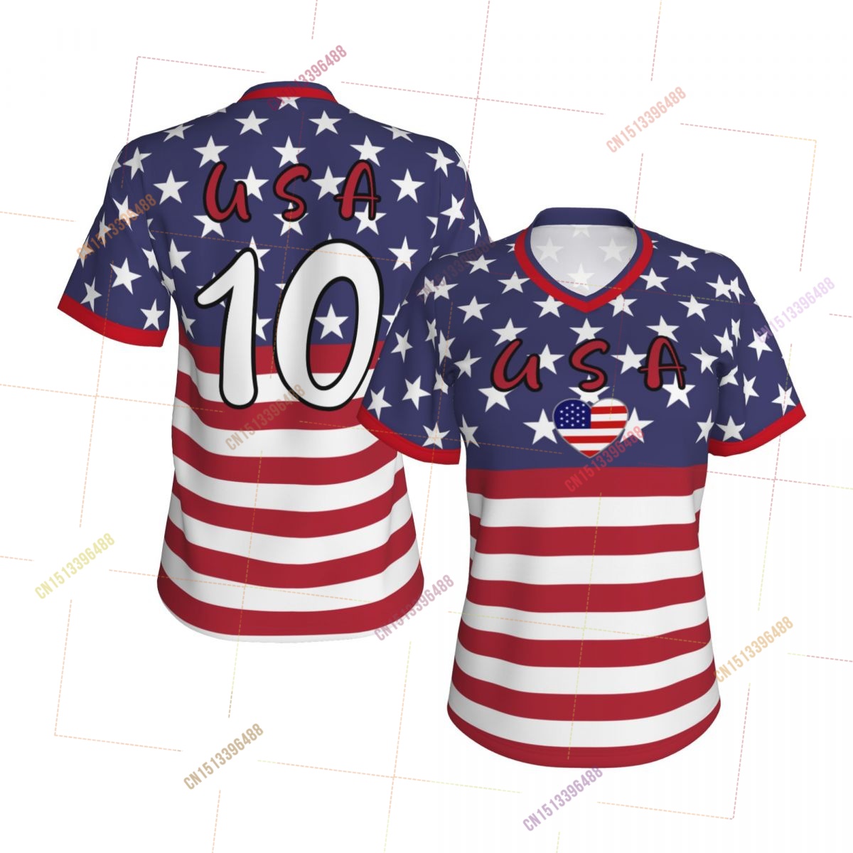 2026 USA AMERIKA Flaggen-Shirt – Women Accessories Usa Bewertung und Preis