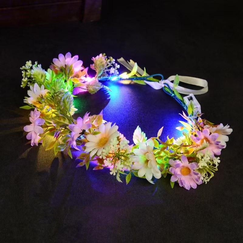 LED-Leuchtblumenkranz-Stirnban – Women Accessories Photos Bewertung und Preis