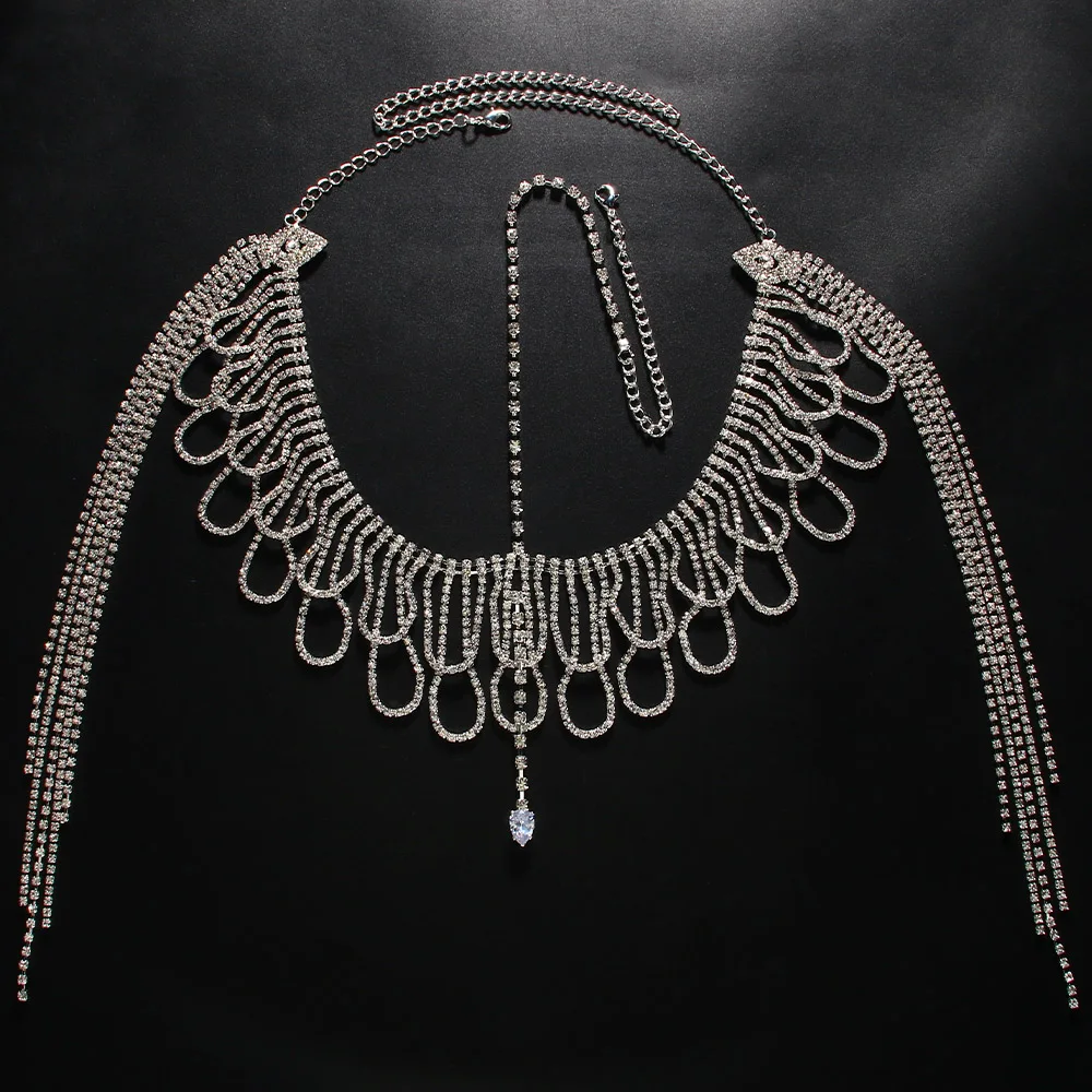 Mehrschichtige Strass Fransen  – Women Accessories India Bewertung und Preis