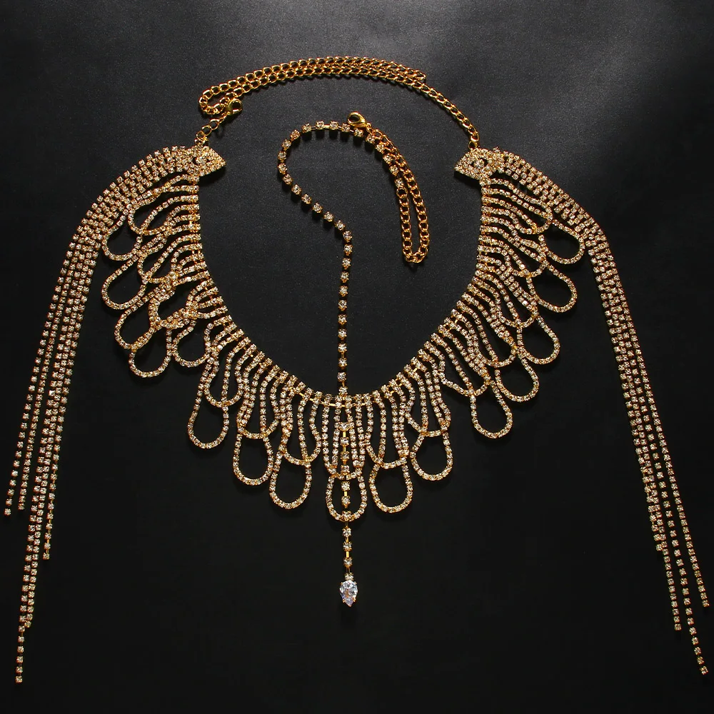 Mehrschichtige Strass Fransen  – Women Accessories India Bewertung und Preis