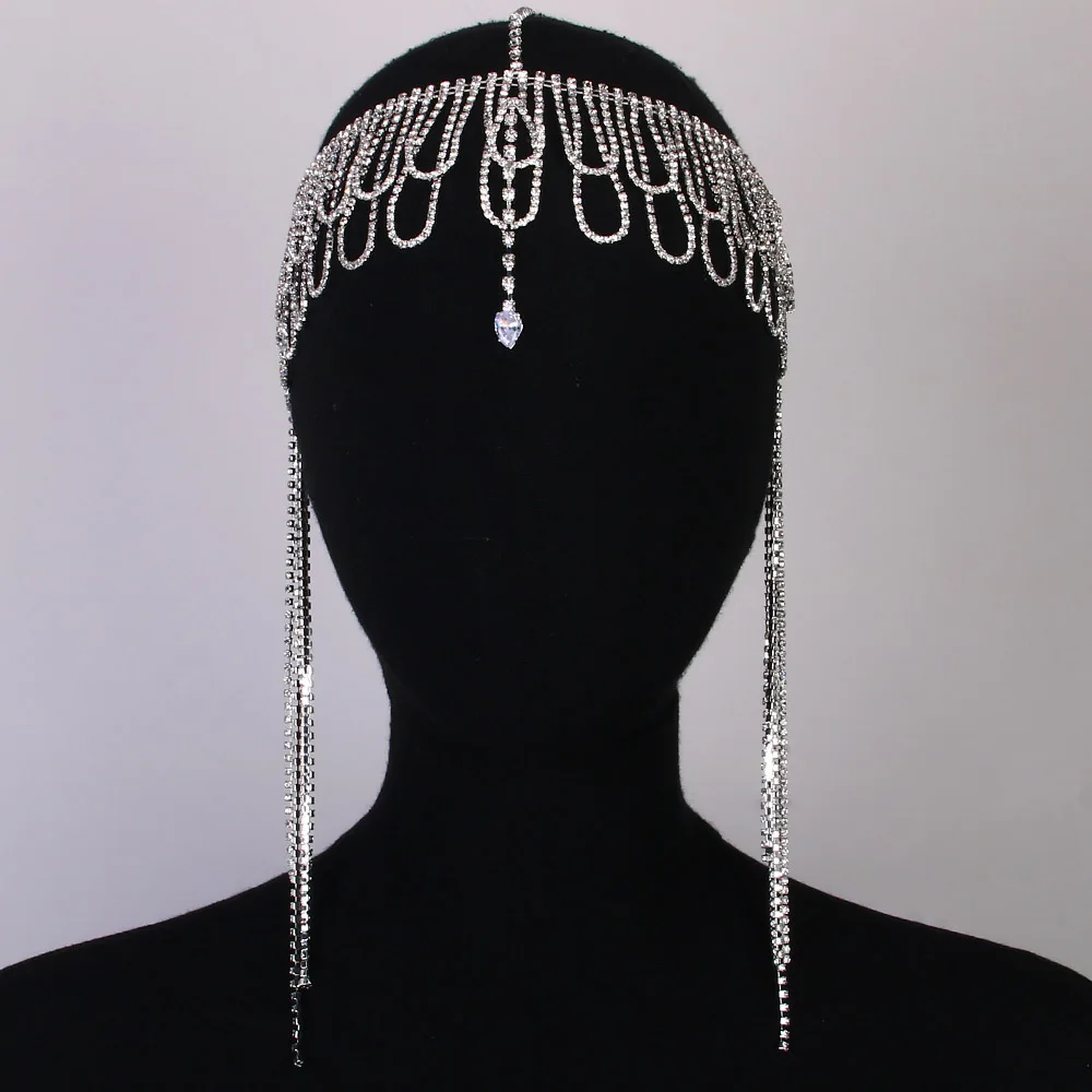 Mehrschichtige Strass Fransen  – Women Accessories India Bewertung und Preis