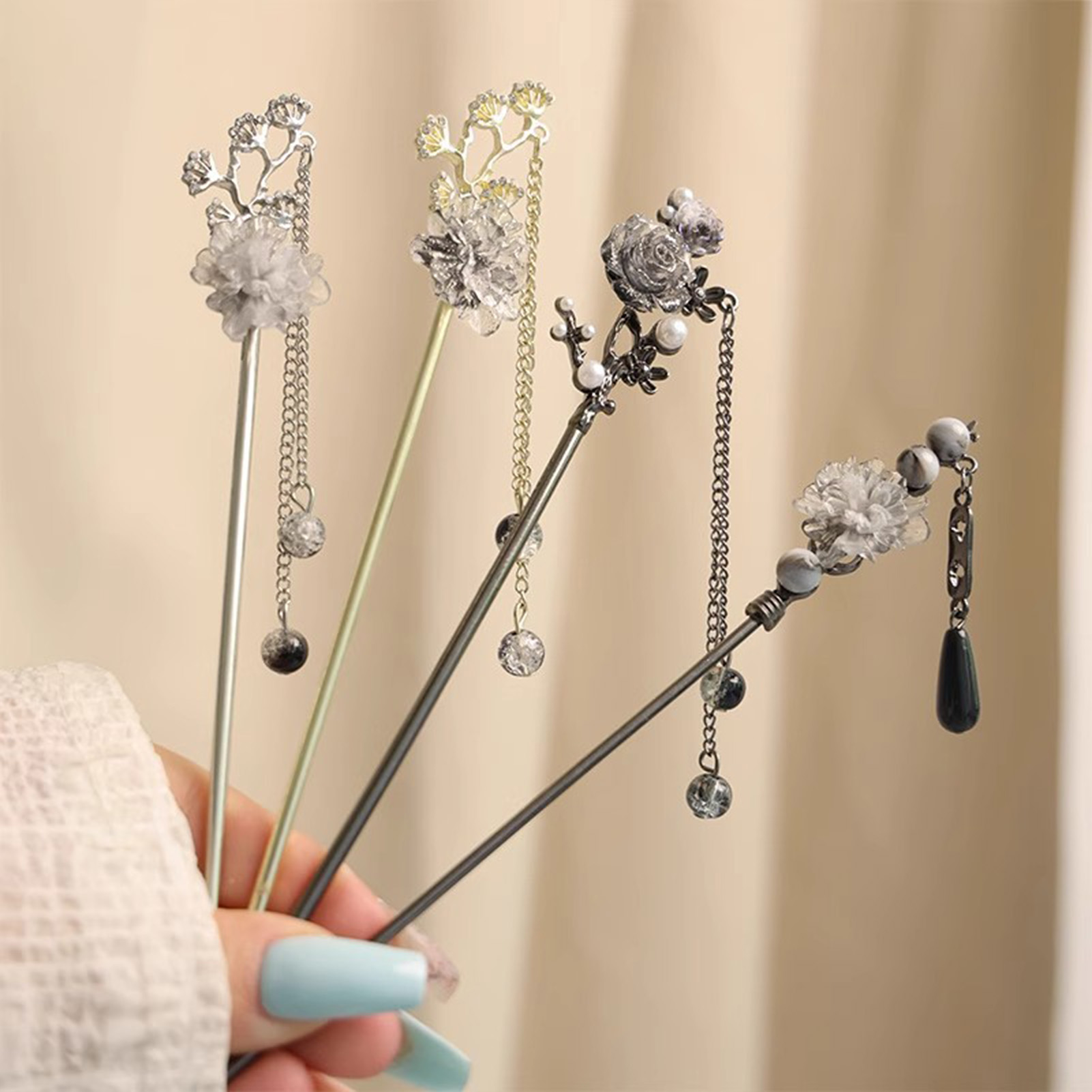 Elegante Blumen-Haarnadeln, Ha – Pearl Hair Pin Bewertung und Preis