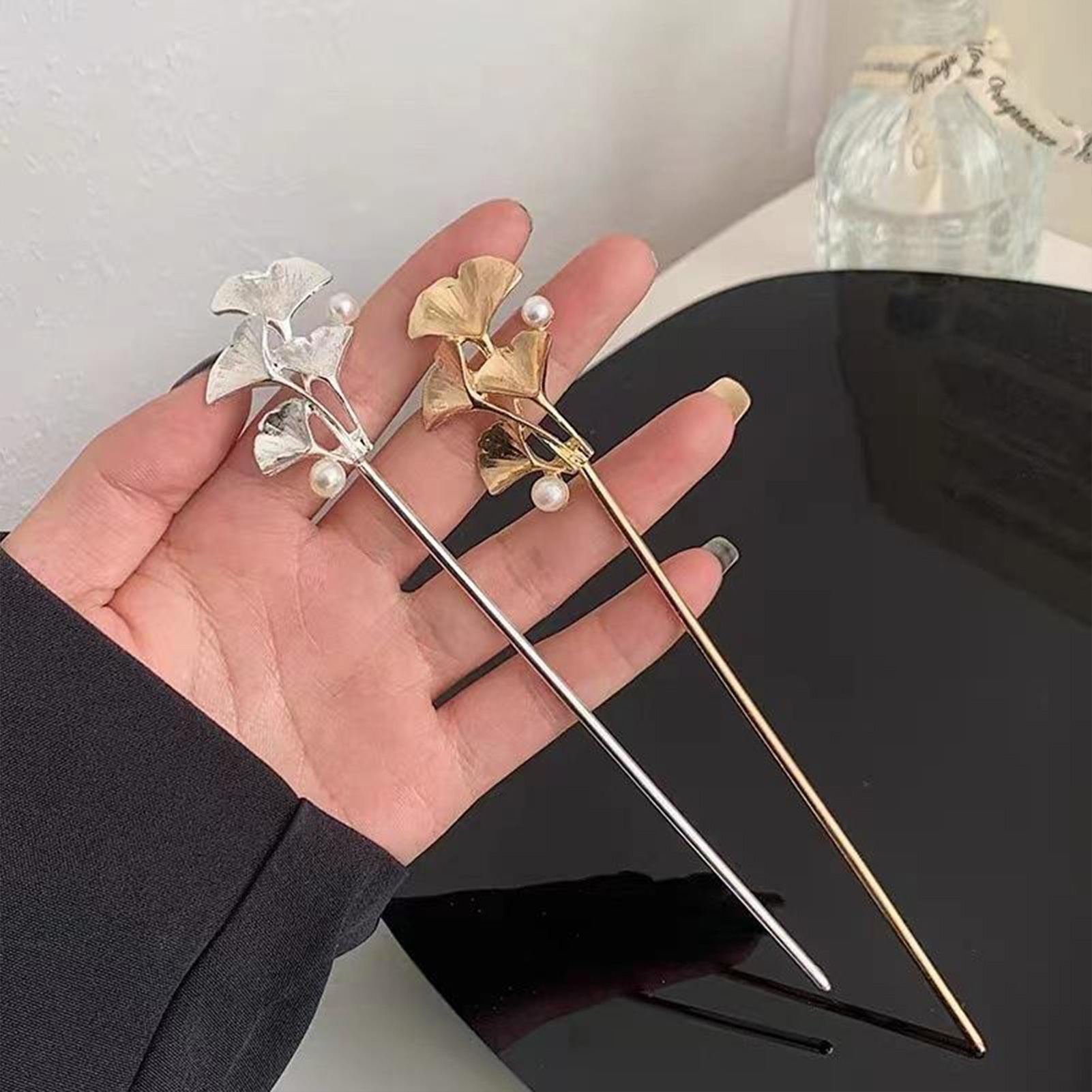 Ginkgo-Blatt-Haarstab für Frau – Pearl Hair Pin Bewertung und Preis
